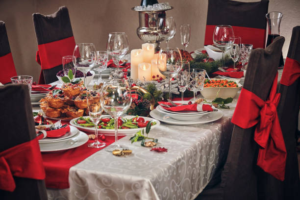 istock Christmas Dinner with Glazed Holiday Ham with Cloves and Vegetables 1067433036