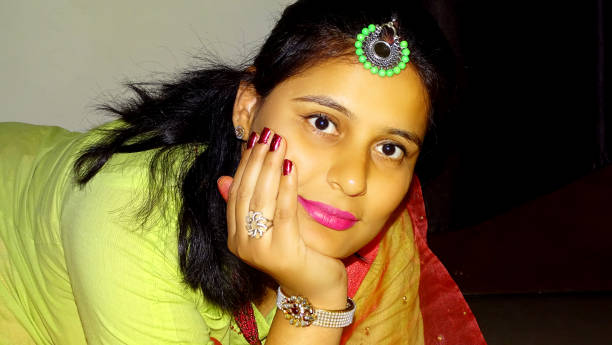 istock Attractive women portrait at home 1067433274