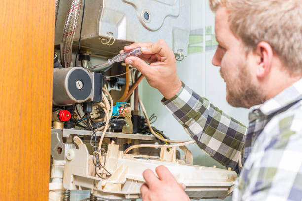 istock Technician repairing Gas Furnace 1067437324