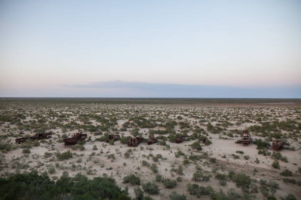 istock Wrecked ships in Moynaq, Uzbekistan 1067440664