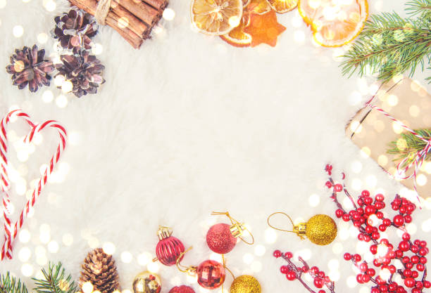 istock Christmas background. happy New Year. Selective focus 1067443542