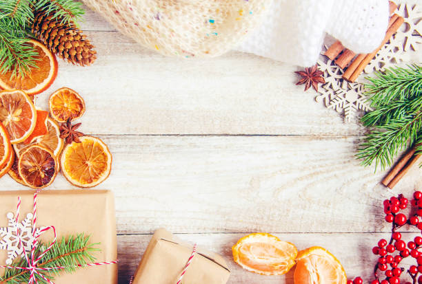 istock Christmas background. happy New Year. Selective focus 1067443642