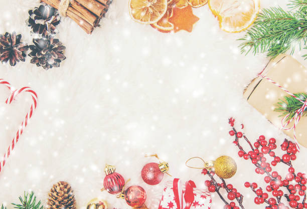 istock Christmas background. happy New Year. Selective focus 1067443718