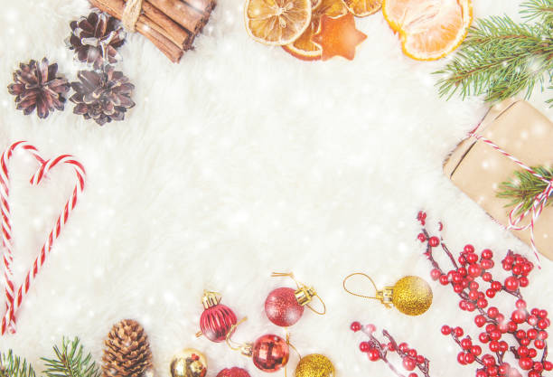 istock Christmas background. happy New Year. Selective focus 1067443744