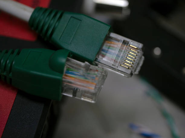 istock UTP ethernet cables.close up macro shot  with tools and cables background. 1067445458
