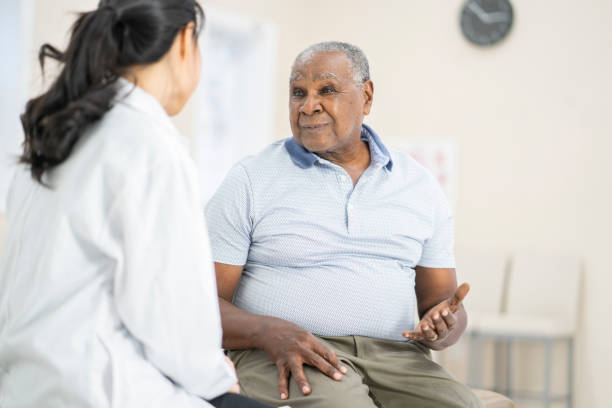 istock Senior man at doctor 1067449656