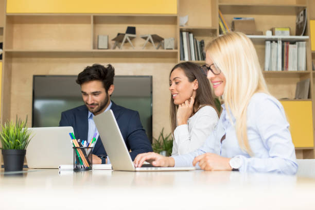 istock Young business team working in modern office 1067458586