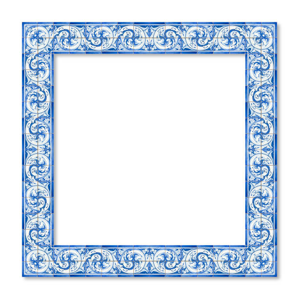 istock Frame design with typical portuguese decorations called 