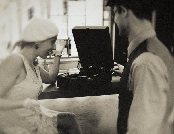 Gramophone, Analog, Music, Art, Close-up, Beauty, vintage, couple,