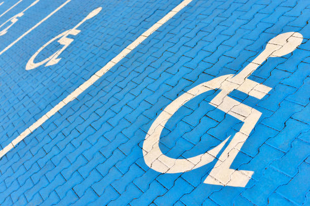 istock Parking space. Parking place signs for disabled 1067474998