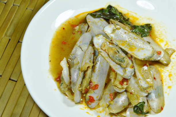 istock stir fried razor clams with roasted chili paste 1067486944