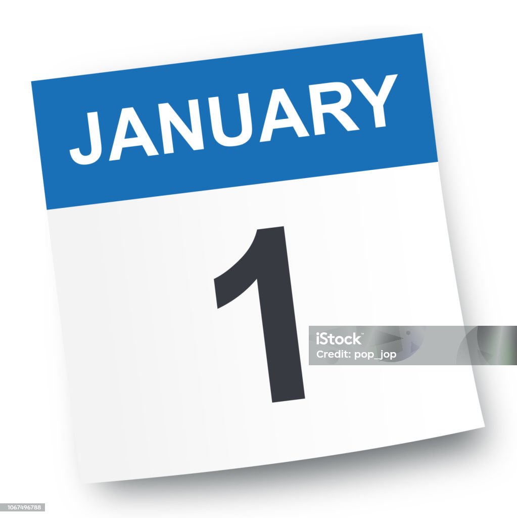 January 1 - Calendar Icon January 1 - Calendar Icon - Vector Illustration 2019 stock vector