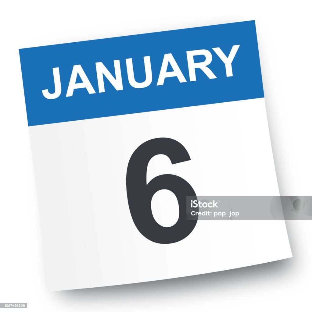 January 6 Calendar Icon Stock Illustration Download Image Now 2019