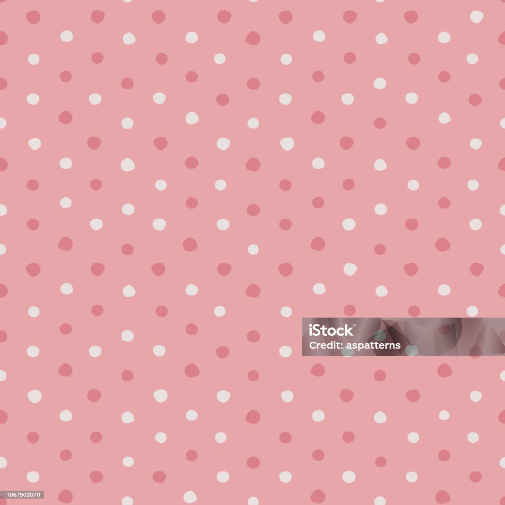 Irregular Pattern Pink Pink And White Irregular Polka Dots Vector Seamless Pattern Stock ...