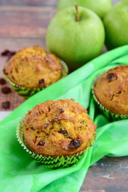 istock Homemade apple raisin muffins 1067507812