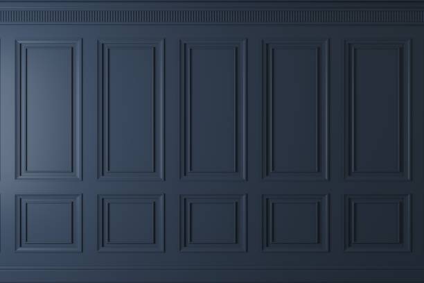 Classic wall of dark wood panels 3d illustration. Classic wall of dark wood panels. Joinery in the interior. Background. palace photos stock pictures, royalty-free photos & images