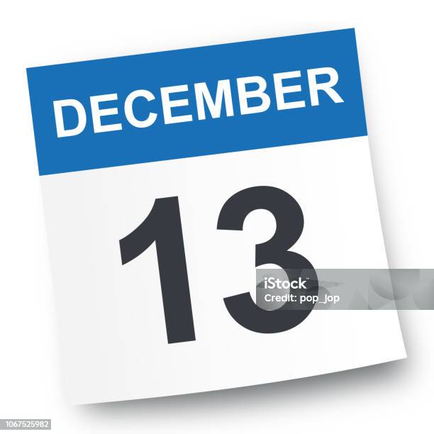 December 13 Calendar Icon Stock Illustration - Download Image Now - Calendar, Page, 2022