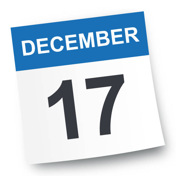 December 17 - Calendar Icon December 17 - Calendar Icon - Vector Illustration number 17 stock illustrations
