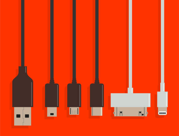 usb - usb кабель stock illustrations