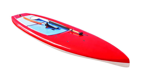 SUP surf board Surf board for SUP (paddleboarding) isolated on white background paddleboard photos stock pictures, royalty-free photos & images