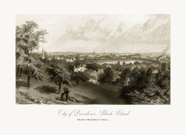 City of Providence, Rhode Island, United States, American Victorian Engraving, 1872 Very Rare, Beautifully Illustrated Antique Engraving of City of Providence, Rhode Island, United States, American Victorian Engraving, 1872. Source: Original edition from my own archives. Copyright has expired on this artwork. Digitally restored. providence house stock illustrations