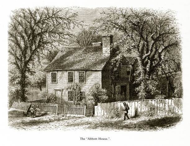 Abbott House, Providence, Rhode Island, United States, American Victorian Engraving, 187 Very Rare, Beautifully Illustrated Antique Engraving of Abbott House, Providence, Rhode Island, United States, American Victorian Engraving, 1872. Source: Original edition from my own archives. Copyright has expired on this artwork. Digitally restored. providence house stock illustrations