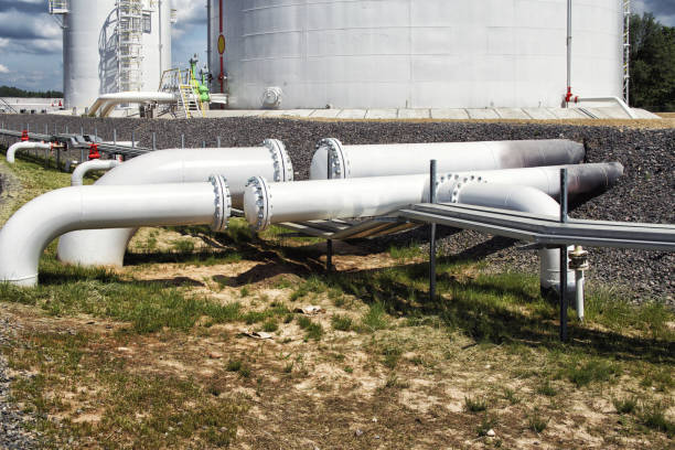 istock pipes and valves at oil refinery 1067563668