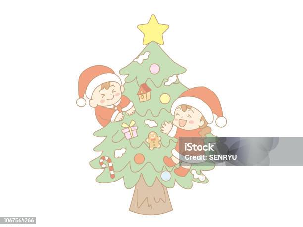 Christmas And Kids Stock Illustration - Download Image Now - Boys, Celebration, Celebration Event