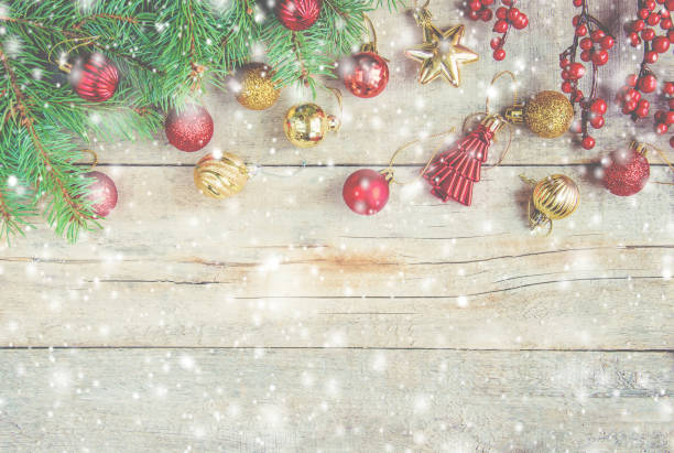istock Christmas background. happy New Year. Selective focus 1067579016
