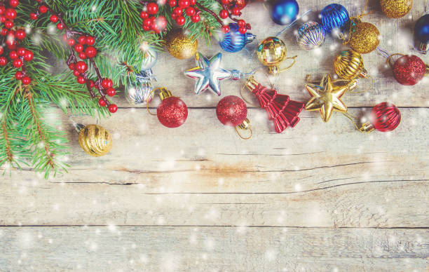 istock Christmas background. happy New Year. Selective focus 1067579076