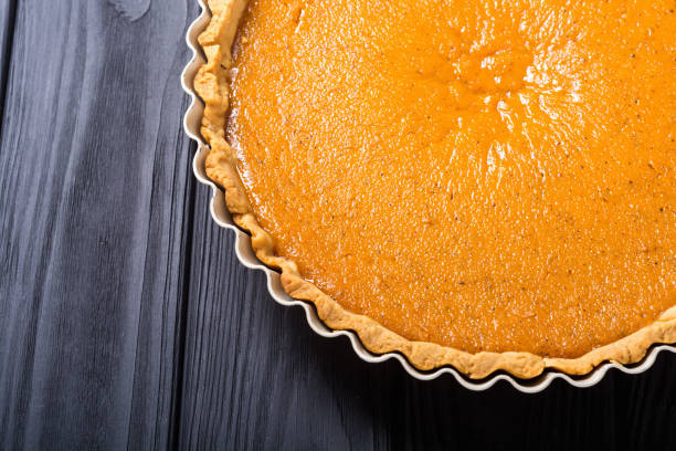 istock Homemade american traditional pumpkin pie 1067579364