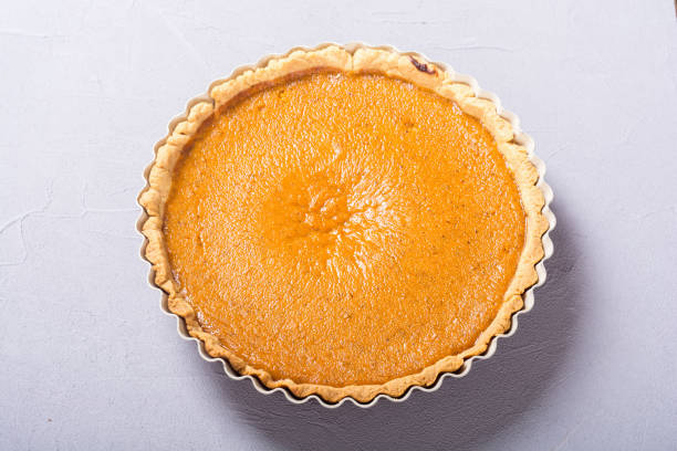 istock Homemade american traditional pumpkin pie 1067579394