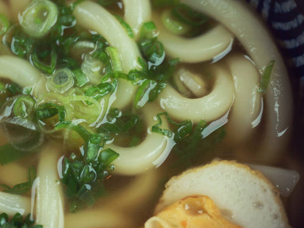 japanese udon soup close-up