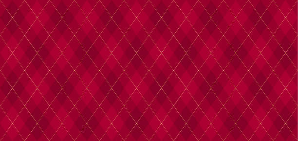 Seamless geometric background textile, clothing, wrapping gift paper. Backdrop Xmas party invite card. Christmas traditional color maroon