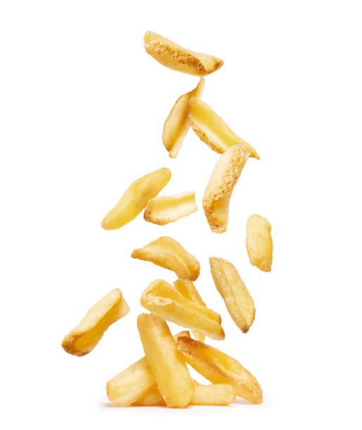 istock Baked potatoes rise up from the pile on a white background 1067608376