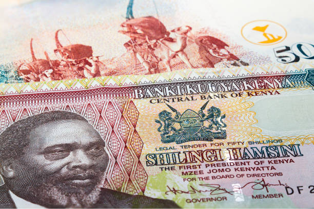 banknotes and currency of Kenya stock photo