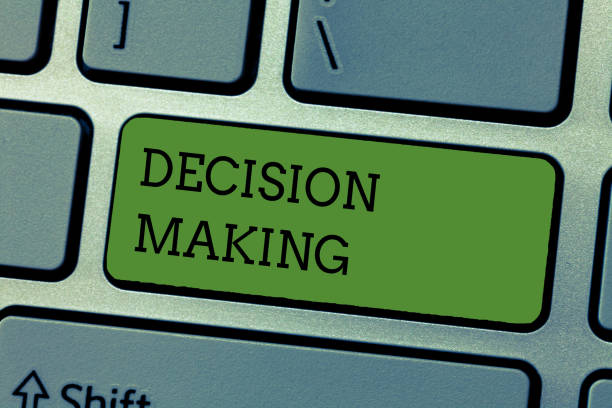 istock Writing note showing Decision Making. Business photo showcasing The act of deciding between two or more possibilities 1067623102