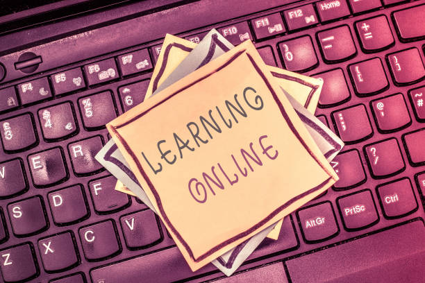 istock Text sign showing Learning Online. Conceptual photo Learn something new with the help of internet and technology 1067623170