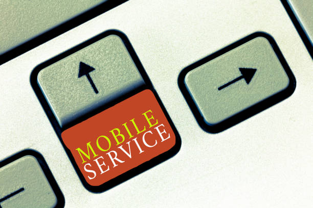 istock Handwriting text Mobile Service. Concept meaning Radio communication utility between mobile and land stations 1067623214