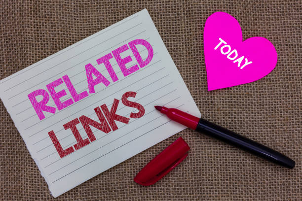 Handwriting text writing Related Links. Concept meaning Website inside a Webpage Cross reference Hotlinks Hyperlinks Piece notebook paper heart jute background open marker Communicating ideas enlaces relacionados de la escritura de texto de escritura. concepto significado sitio web dentro de una referencia de webpage cross yute de enlaces hipervínculos pieza cuaderno papel corazón ideas de comunicación fondo marcador abierto.