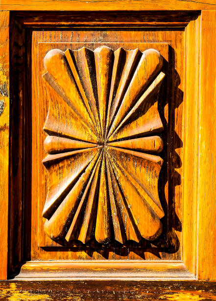 istock Wooden Sculpture Door 1067630470