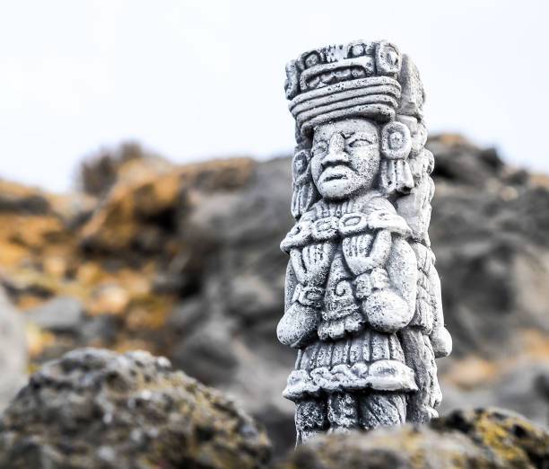 estátua maia - civilização antiga - fotografias e filmes do acervo