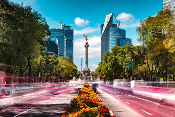 Mexico City Paseo de la Reforma Skyline