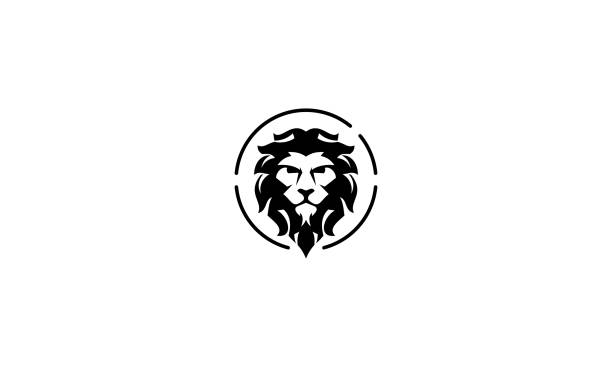 ilustrações, clipart, desenhos animados e ícones de vetor de ícone de logotipo vintage de leão - coroa enfeites para a cabeça