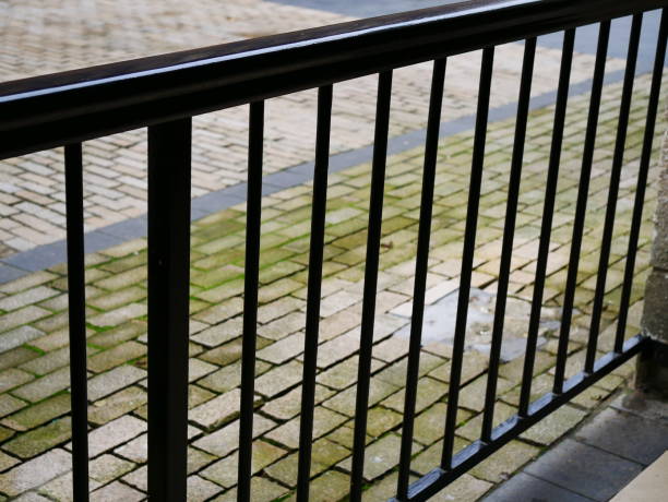 istock Metal fence at home 1067648618