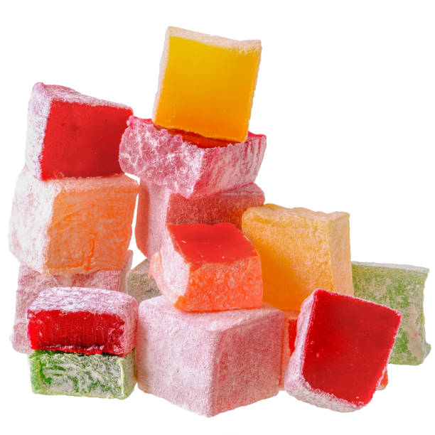 istock Turkish delight multicolored closeup isolated 1067658950