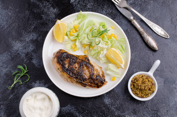 istock Fried chicken breast with spices 1067661024
