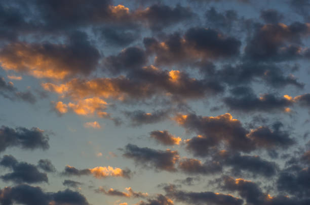 istock Landscape with dramatic light - beautiful golden sunset with saturated sky and clouds. 1067664166