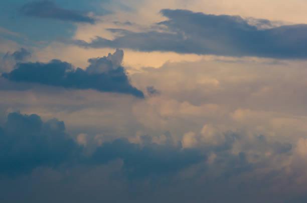 istock Landscape with dramatic light - beautiful golden sunset with saturated sky and clouds. 1067665806