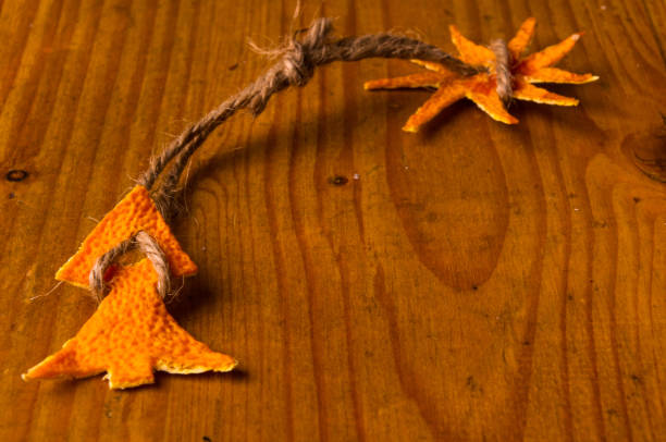 istock Christmas decorations hand made from tangerine peel 1067668698